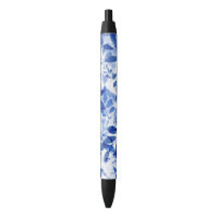 Abstract Blue and White Leaves