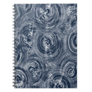 Abstract Blue and White Swirl Pattern Notebook