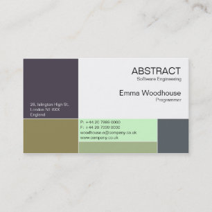 Abstract Blue, Aqua & Olive Business Card