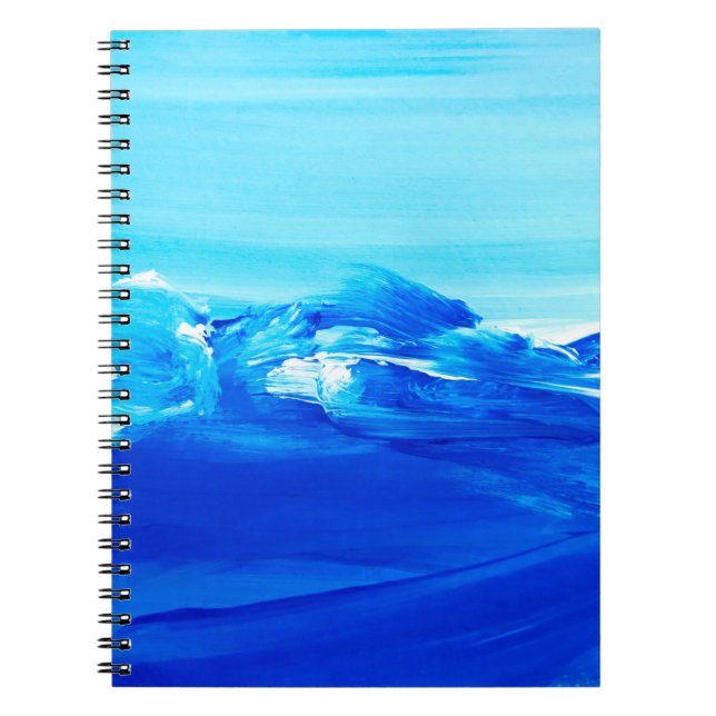 Abstract blue art painting background. Modern art. Notebook (Front)