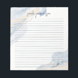 Abstract Blue Beige Coastal Watercolor Notepad<br><div class="desc">For any further customisation or any other matching items,  please feel free to contact me at yellowfebstudio@gmail.com</div>