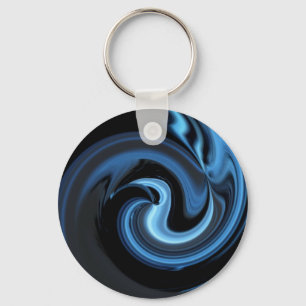Abstract Blue Bird *personalize* Keychain
