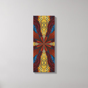 Abstract Blue Brown Orange Pattern Canvas Print