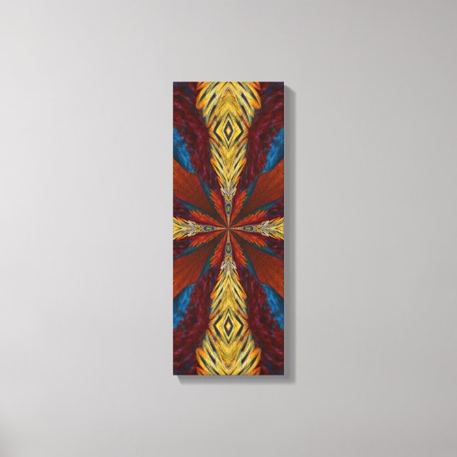 Abstract Blue Brown Orange Pattern Canvas Print (Front)