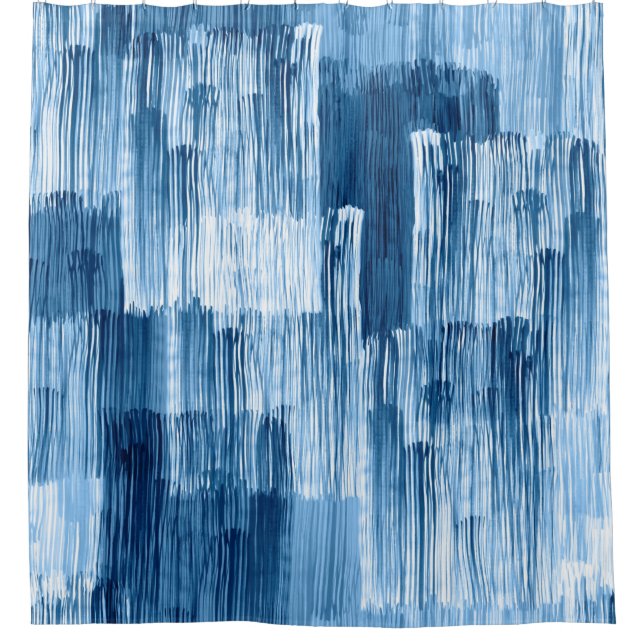 Abstract blue brushstrokes painting pattern (Front)