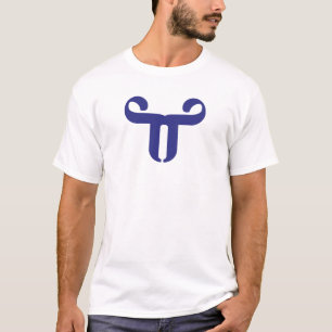 Abstract Blue Bul T Letter T-Shirt