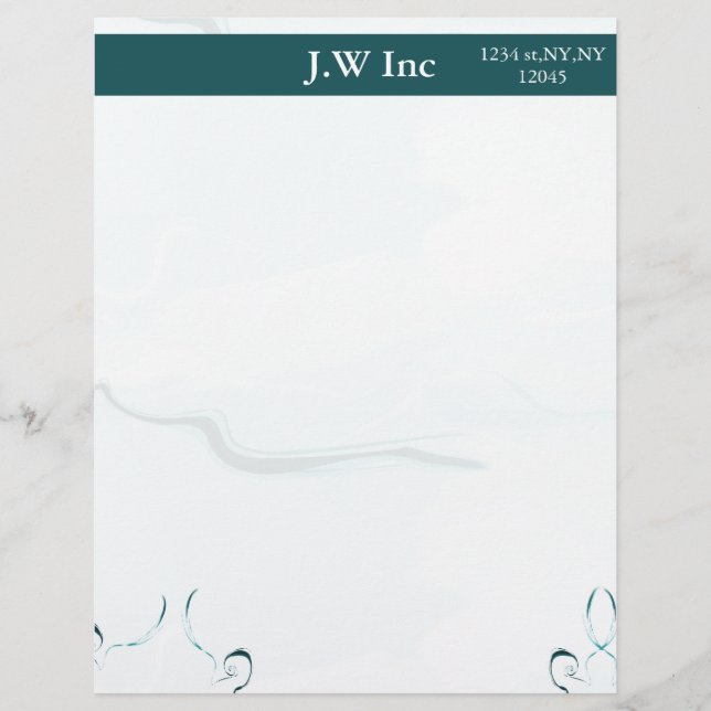 abstract blue Business Letterheads Letterhead (Front)