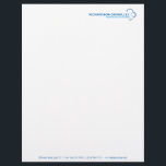 ABSTRACT BLUE CLOUD LOGO Letterhead<br><div class="desc">Coordinates with the ABSTRACT CLOUD LOGO on BLUE GRADIENT business card template by 1201AM. © 1201AM CREATIVE</div>