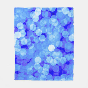 Abstract blue colors light bokeh. Classic blue bac Fleece Blanket