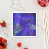 Abstract Blue Colourful Mists Napkin (Insitu)