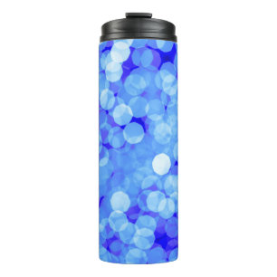 Abstract blue colours light bokeh. Classic blue ba Thermal Tumbler