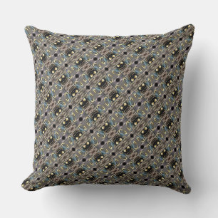 Abstract Blue Crab Throw Pillow