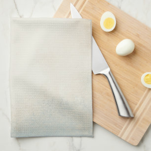 Abstract Blue Cream And Gold Art Kitchen Towel