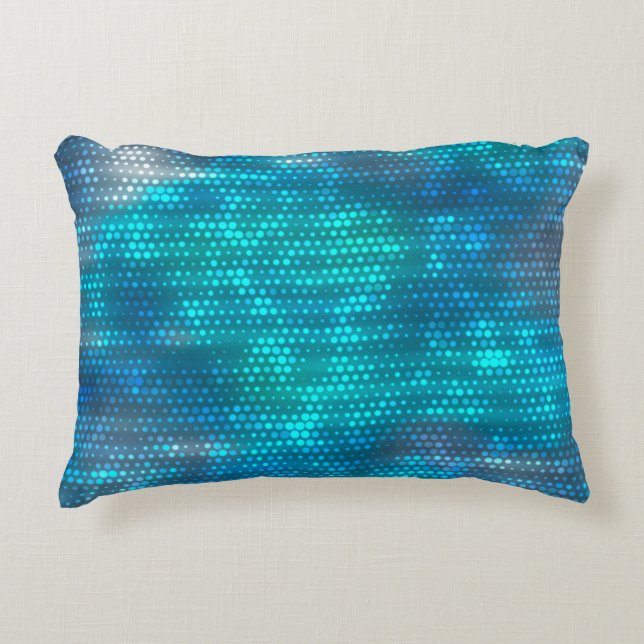 Abstract blue creative background accent pillow (Front)