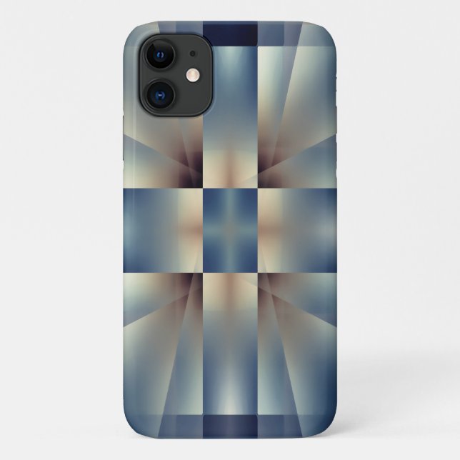 Abstract blue cross pattern Case-Mate iPhone case (Back)