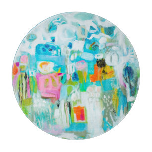 Abstract Blue Cutting Board