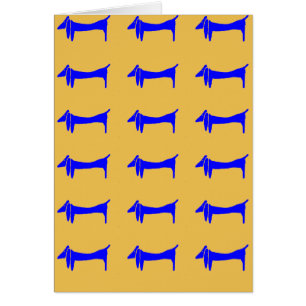 Abstract Blue Dachshund
