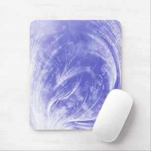 Abstract Blue Dandelions and fireflies  Mouse Pad
