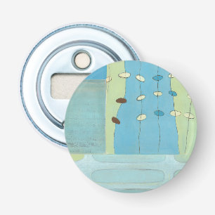 Abstract Blue Egg Parade Bottle Opener
