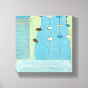 Abstract Blue Egg Parade Canvas Print