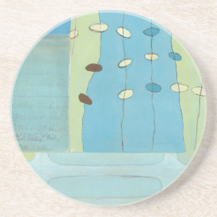 Abstract Blue Egg Parade Coaster