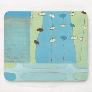 Abstract Blue Egg Parade Mouse Pad