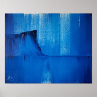 Abstract Blue Fair Head Irish Art Print