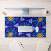 Abstract Blue Flowers Pattern