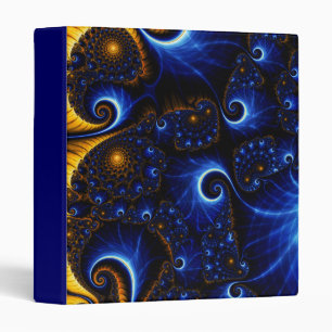 Abstract Blue Fractal Sky Avery Binder