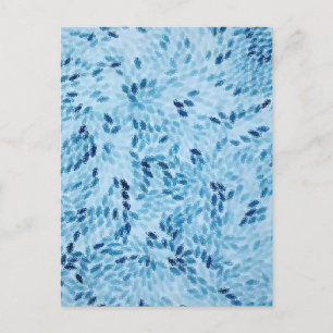 Abstract Blue Glass Mosaic Postcard
