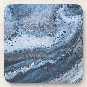 Abstract Blue & Gray Ocean Drift Coaster