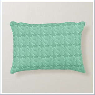 Abstract Blue Green Aqua Marine Crystal Accent Pillow