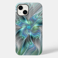 Abstract Blue Green Butterfly Fantasy Fractal Art