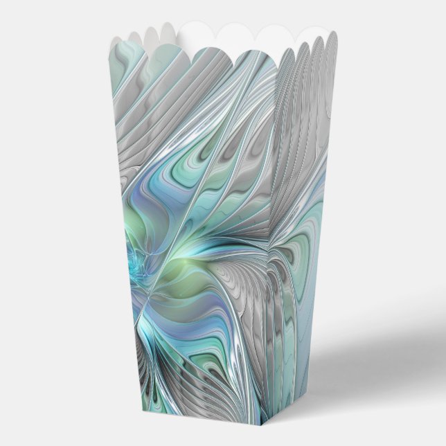 Abstract Blue Green Butterfly Fantasy Fractal Art Favor Box (Front)