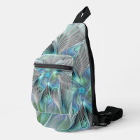 Abstract Blue Green Butterfly Fantasy Fractal Art