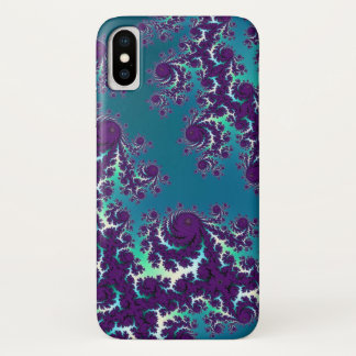 Abstract Blue Green Purple Fractal iPhone 6 Plus iPhone X Case
