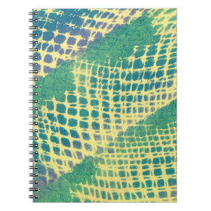 Abstract Blue Green Purple Pattern Notebooks