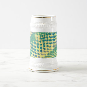 Abstract Blue Green Purple Pattern Steins