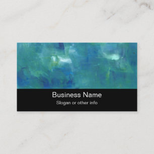 Abstract Blue Green Sentiment. Business Card