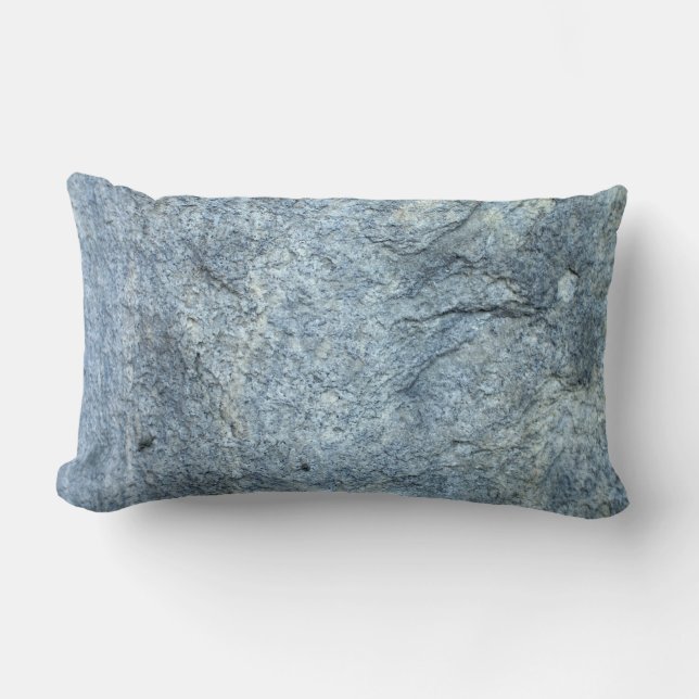 Abstract Blue-grey Stone Texture Lumbar Pillow (Front)