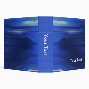 Abstract Blue Grid Binder