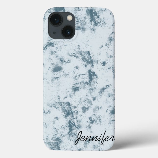Abstract Blue Grunge Case-Mate iPhone Case (Back)