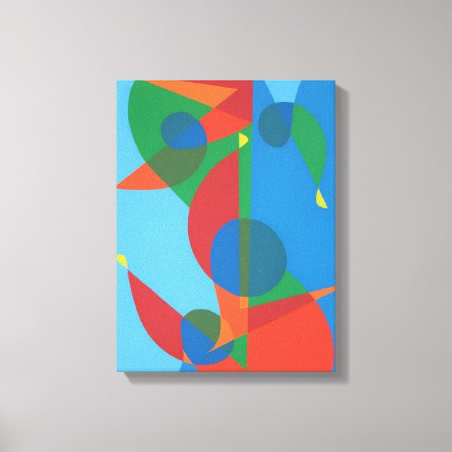 Abstract Blue Harmony Canvas Print (Front)