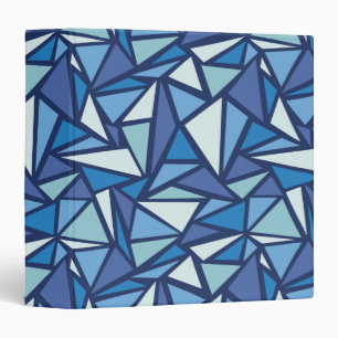 Abstract Blue Ice Crsytal Pattern Binder