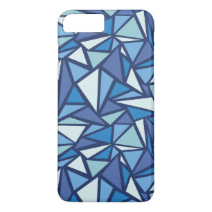 Abstract Blue Ice Crsytal Pattern iPhone 8 Plus/7 Plus Case