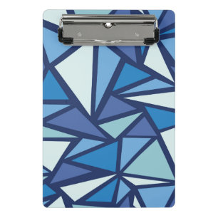 Abstract Blue Ice Crsytal Pattern Mini Clipboard