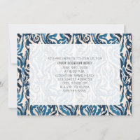 Abstract Blue Ikat All Purpose Generic Party