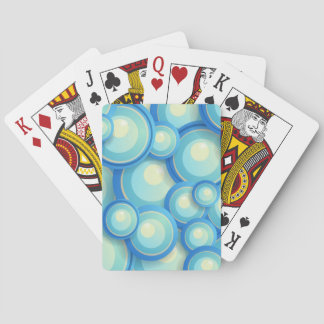 Abstract blue in green playing cards