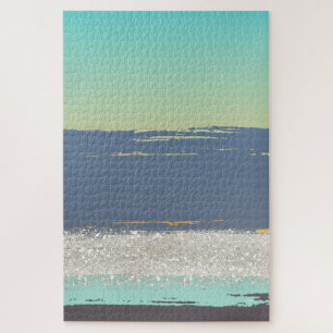 Abstract Blue Jigsaw Puzzle