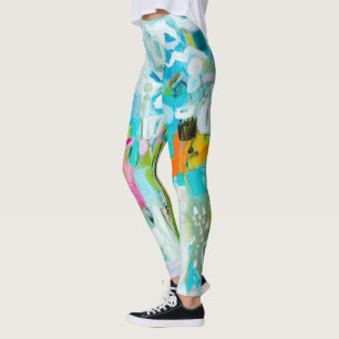 Abstract Blue Leggings